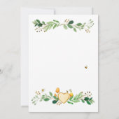 Invitation à la Baby Shower Animaux de la Forêt (Dos)