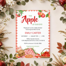 Invitation à la Baby Shower Automnale Apple of Our