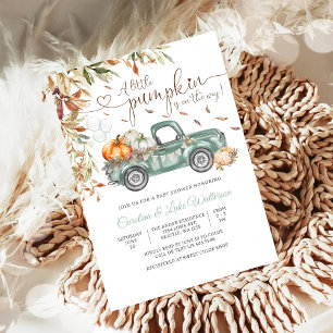 Invitation à la Baby Shower Automne Citrouille