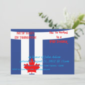 Invitation à la Baby Shower avec le drapeau de Tor (Debout devant)