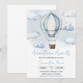 Invitation à la Baby Shower Aventure à Venir (Devant / Derrière)