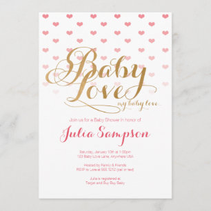 Invitation à la baby shower Baby Love