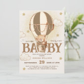 Invitation à la Baby Shower : Ballons d'ours atten (Debout devant)