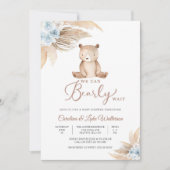 Invitation à la Baby Shower "Bearly Wait Teddy" (Devant)