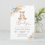 Invitation à la Baby Shower "Bearly Wait Teddy" (Debout devant)