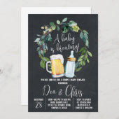 Invitation à la Baby Shower 'Bébé est en train de  (Devant / Derrière)