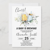 Invitation à la Baby Shower 'Bébé est en train de  (Devant)