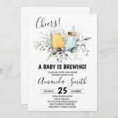 Invitation à la Baby Shower 'Bébé est en train de (Devant / Derrière)