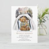 Invitation à la baby shower 'Bébé, il fait froid d (Debout devant)