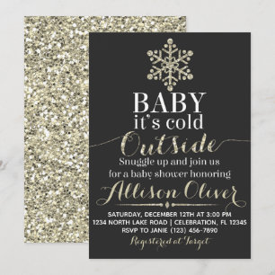 Invitation à la Baby Shower "Bébé, il fait froid d