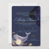Invitation à la baby shower Bébé Lunaire Céleste (Devant)