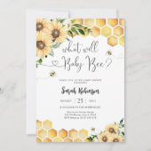 Invitation à la baby shower Bee Sunflower Baby (Devant)