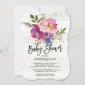 Invitation à la baby shower Bouquet de printemps e (Devant)