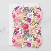 Invitation à la baby shower Bouquet de printemps e (Dos)