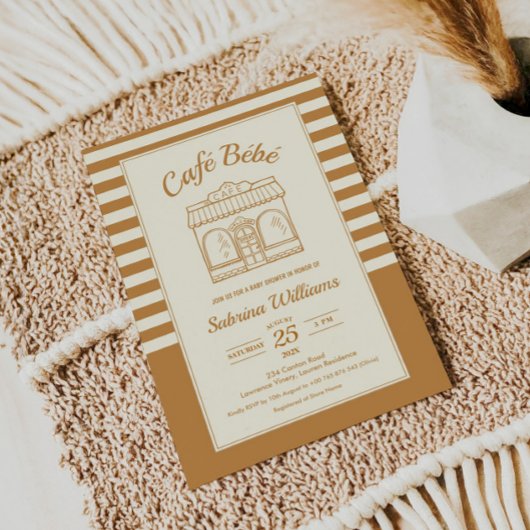 Invitation à la Baby Shower « CAFÉ BÉBÉ »