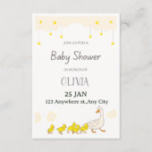 Invitation à la baby shower Canard (Devant)