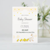 Invitation à la baby shower Canard (Debout devant)