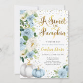 Invitation à la baby shower citrouille garçon auto (Devant)