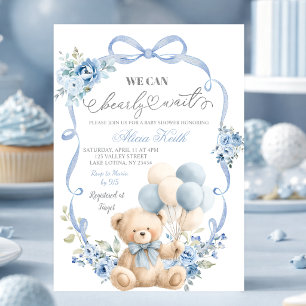 Invitation à la baby shower Coquette à l'arc en ci