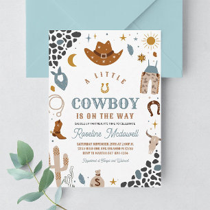 Invitation à la Baby Shower Cowboy Boy Ranch du Su