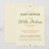 Invitation à la baby shower Daisy (Devant / Derrière)