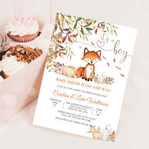 Invitation à la Baby Shower d'Autumn Fox