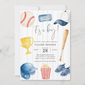 Invitation à la baby shower de baseball (Devant)