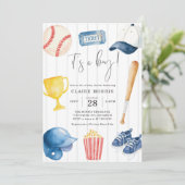 Invitation à la baby shower de baseball (Debout devant)