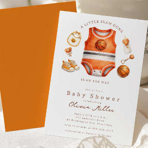 Invitation à la baby shower de basketball