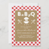 Invitation à la baby shower de fête BBQ (Devant)