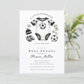 Invitation à la baby shower de foot (Debout devant)
