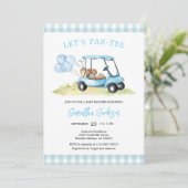 Invitation à la baby shower de golf Let's Par-tee (Debout devant)