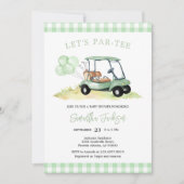 Invitation à la baby shower de golf Let's Par-tee (Devant)
