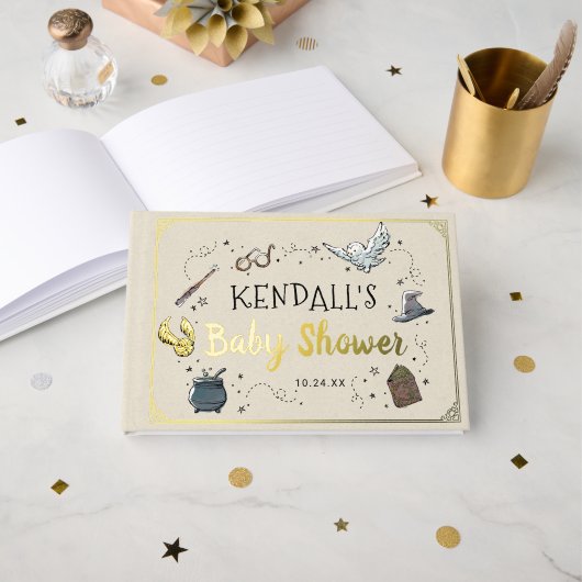 Invitation à la Baby Shower de Harry Potter (Recto ouvert)