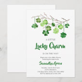 Invitation à la baby shower de la Saint-Patrick (Devant / Derrière)