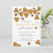 Invitation à la baby shower de l'abeille à nid d'a (Debout devant)