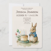 Invitation à la Baby Shower de Lapin Pierre (Devant)