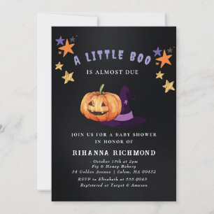 Invitation à la baby shower de Little Boo Hallowee