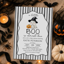 Invitation à la baby shower de Little Boo Hallowee