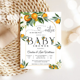 Invitation à la Baby Shower de Little Cutie Orange