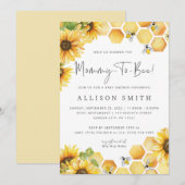 Invitation à la baby shower de Maman Abeille (Devant / Derrière)