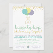 Invitation à la baby shower de Pâques (Devant)