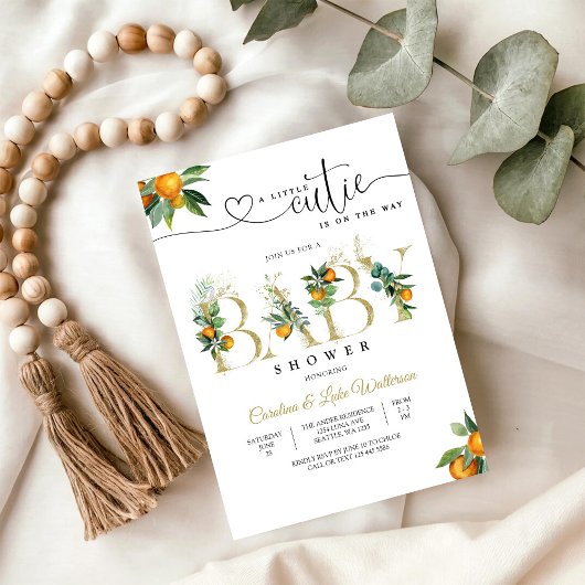 Invitation à la Baby Shower de Petit Bébé Mignon O