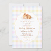 Invitation à la Baby Shower de Petit Lapin Doux (Devant)
