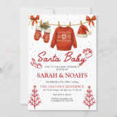 Invitation à la Baby Shower de Santa (Devant)