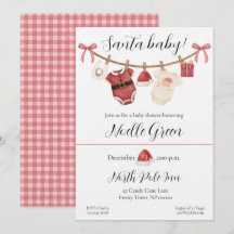 Invitation à la Baby Shower de Santa Baby