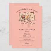 Invitation à la Baby Shower de Slumber Bunny (Devant / Derrière)