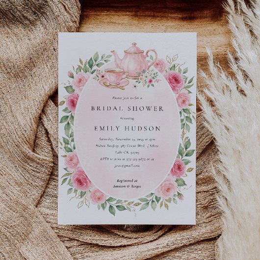 Invitation à la Baby Shower de Thé