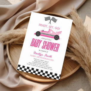 Invitation à la baby shower de voiture de course r