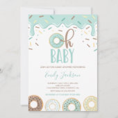 Invitation à la Baby Shower Donut Oh Bébé Donut Sh (Devant)